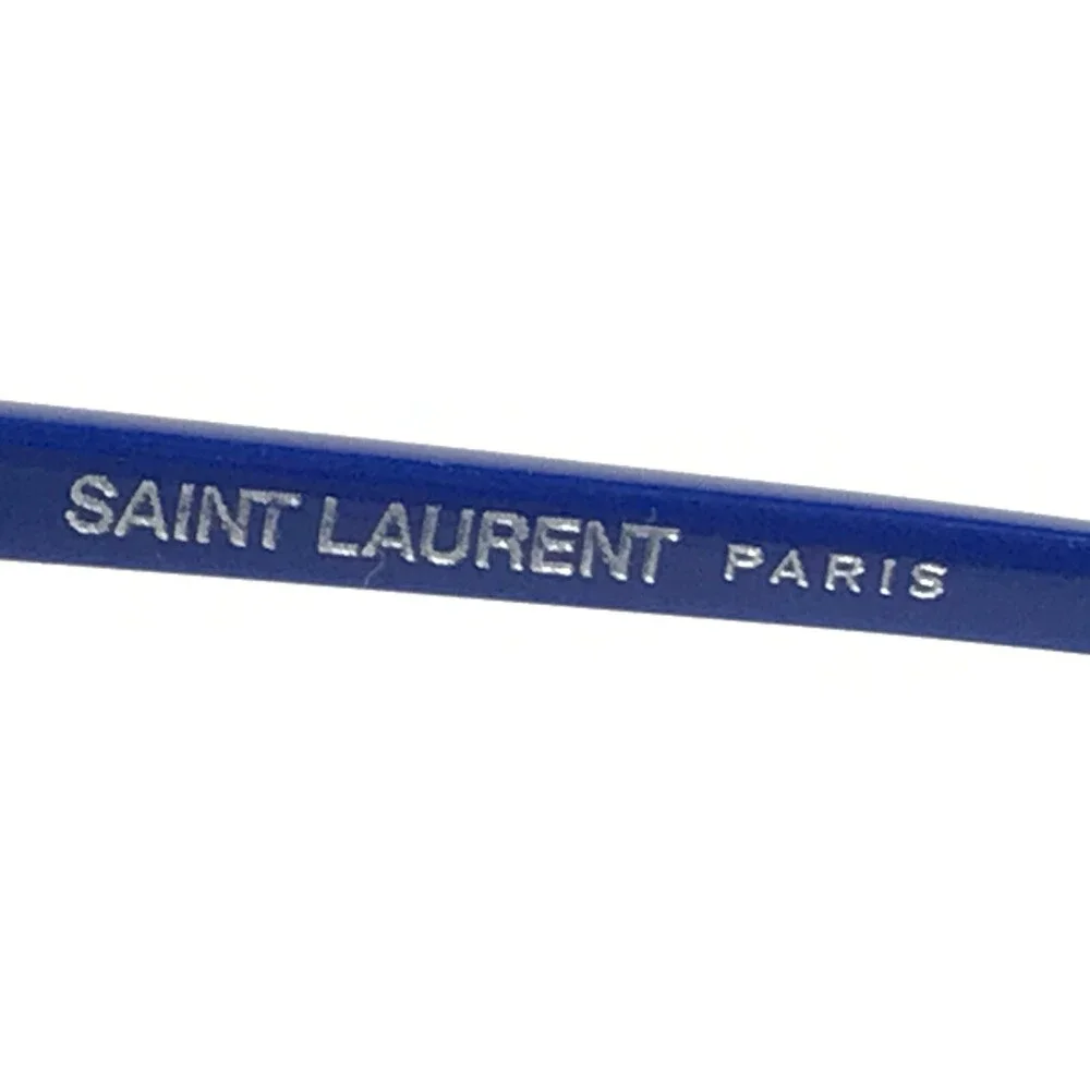 Saint Laurent Sunglasses SL38 SURF 002 Blue Horn Rim Frames with Blue Lenses